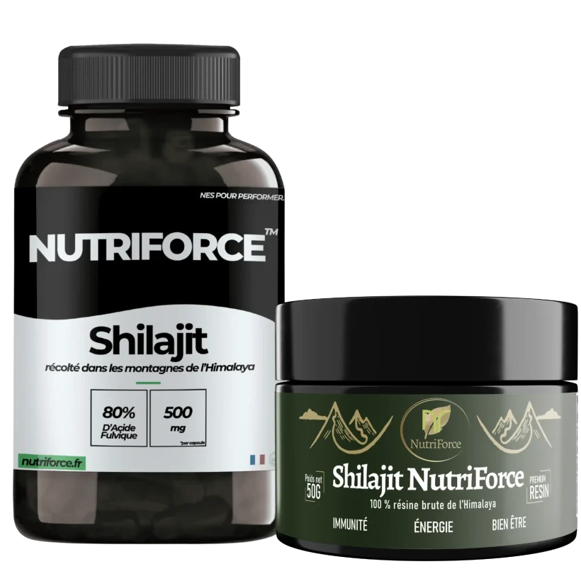 Shilajti de l'himalaya en résine et gélules