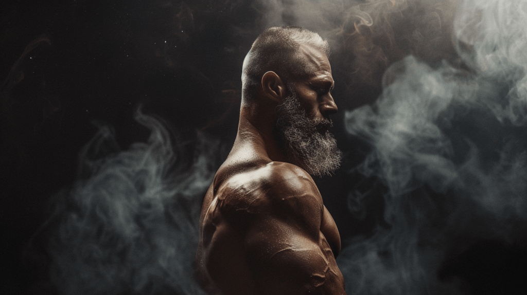 photo d'un homme avec un taux de testostérone élevé grâce à la prise d'apigénine