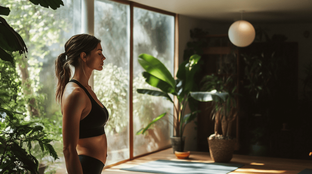 Le lycopène est un très bon allier pour maigrir comme on le voit sur cette photo d'une femme mince en tenue de sport