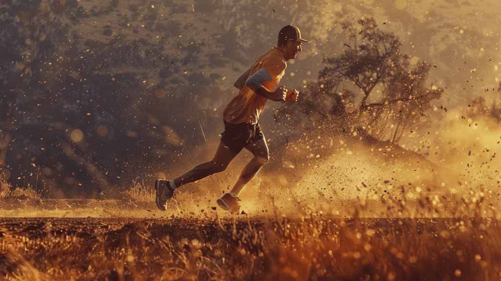 photo d'un homme qui court avec une bonne résistance à l'insuline grâce au nicotinamide mononucléotide pas cher en France