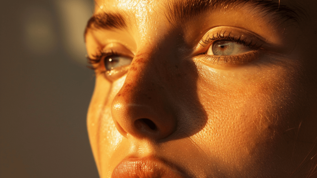 Le glutathion permet d'améliorer la santé cellulaire, on voit alors une femme avec une très belle peau 