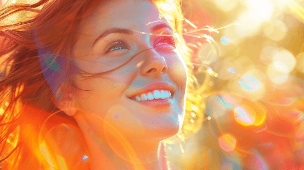 effets énergiques de la nattokinase sur uen femme blonde qui parait très en forme 