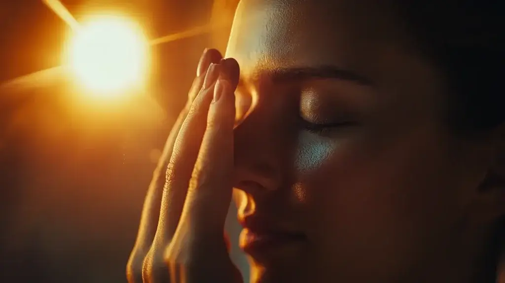 sur cette photo, on voit une femem avec une belle peau grâce aux compléments de champignon de reishi