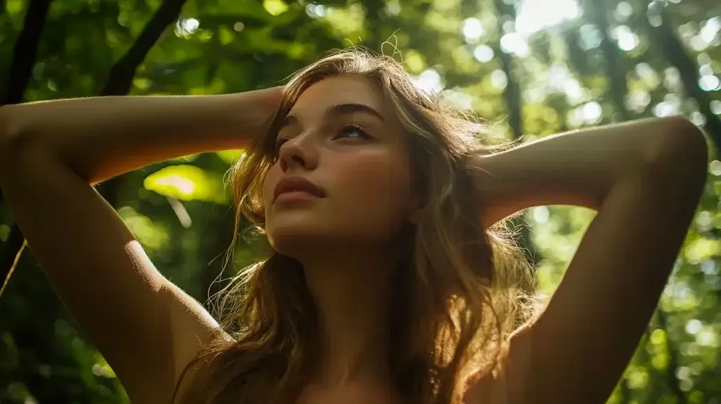 phot d'un femme qui prend de la quercétine pour sa peau et ses chutes de cheveux