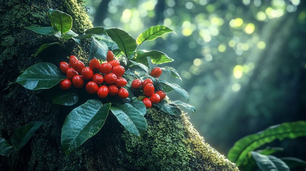 Plante de guarana sur un arbre.