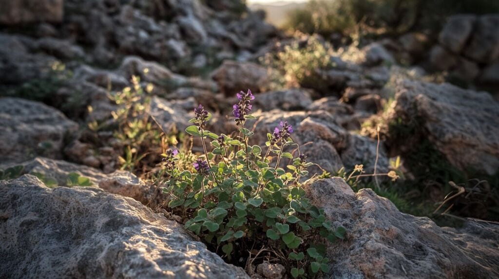 Des plantes de turkesterone dans la montagne