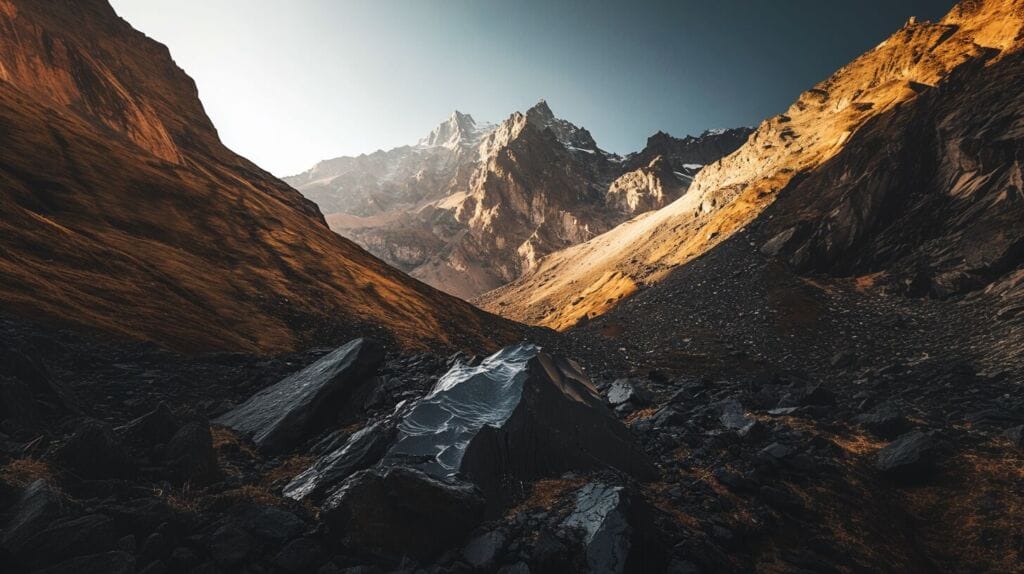 Résine noir de Shilajit dans des montagnes de l'himalaya. Il est ramassé pour augmenter sa libido 