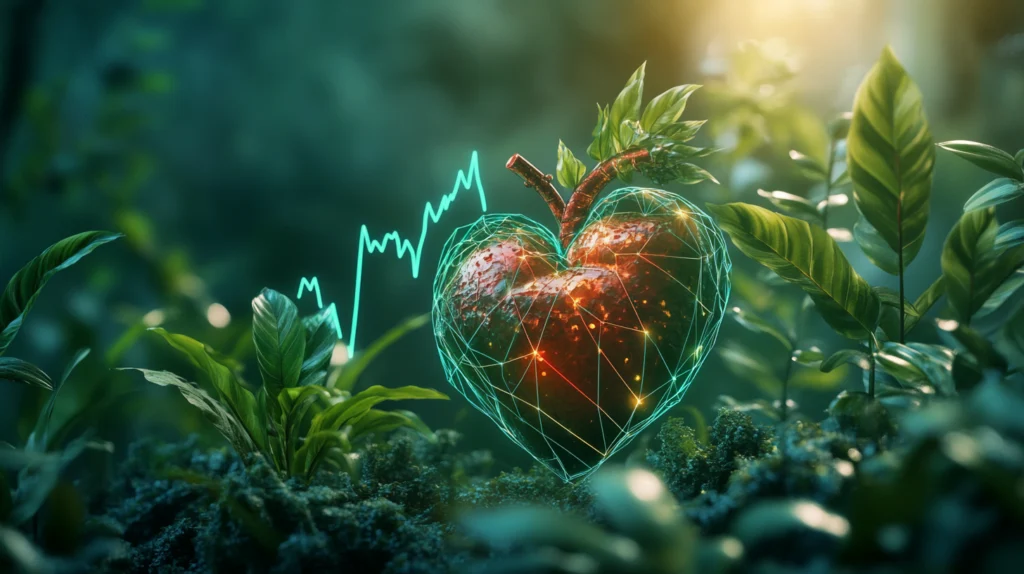 on voit sur cette photo un coeur en bonne santé sans cholesterol