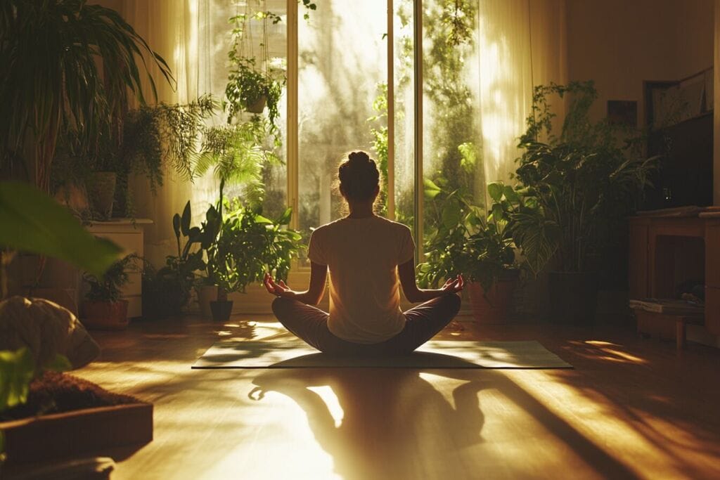 personne en méditation 