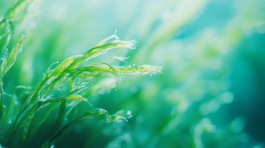 photo de la chlorella dans son état brut, sous forme de plante