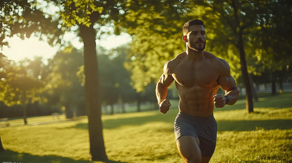 Personne qui court et qui a consommé du chitosan pour perdre du poids plus facilement