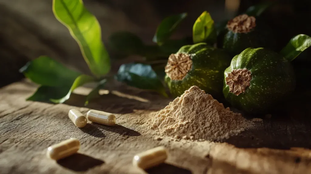 cette image montre des gélules de griffonia 5-HTP