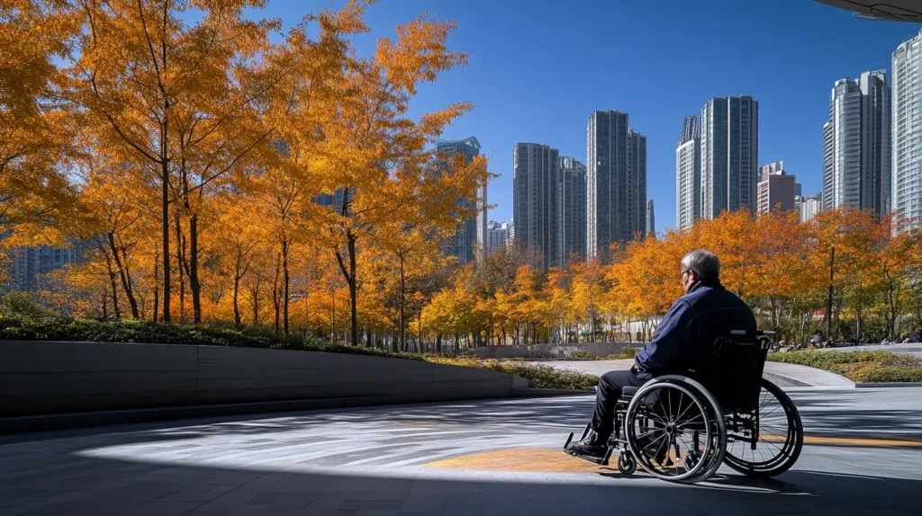 homme en fauteuil roulant