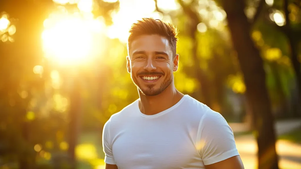 homme heureux car il profite des bienfaits de la chlorella 