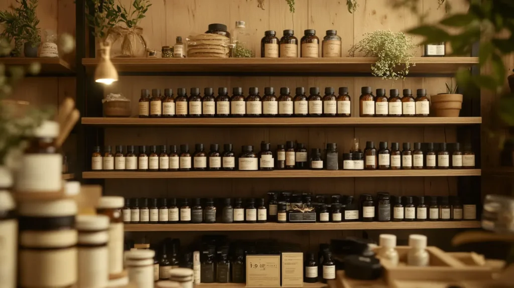 photo de compléments alimentaires dans une boutique 