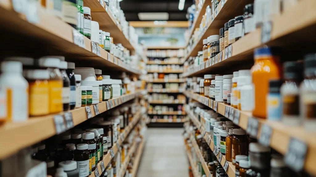 ou trouver la griffe du diable : photo de rayons de magasin 