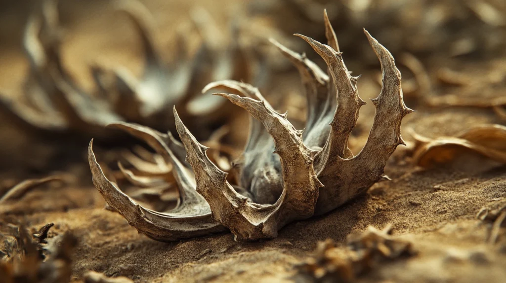 Harpagophytum procumbens dans le désert photo macro 