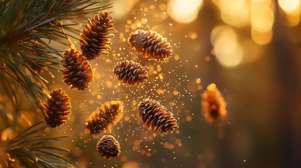 photo de pollen de pin 