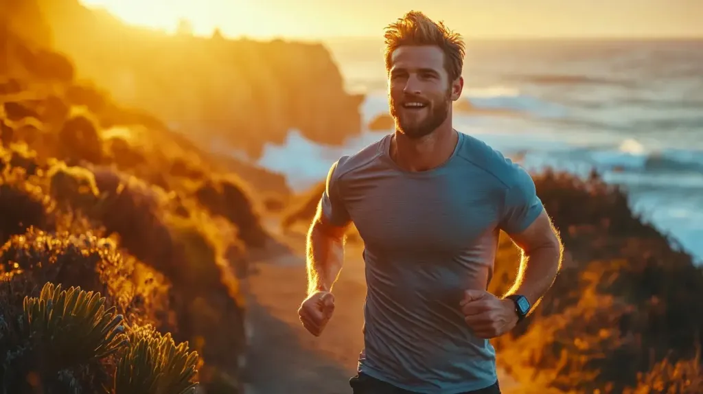 homme musclé qui court