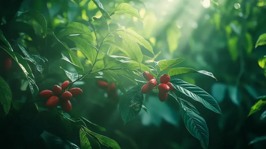 cette image montre une plante de guarana 