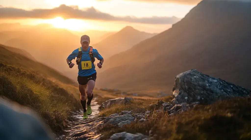 photo d'un homme qui fait du trail 