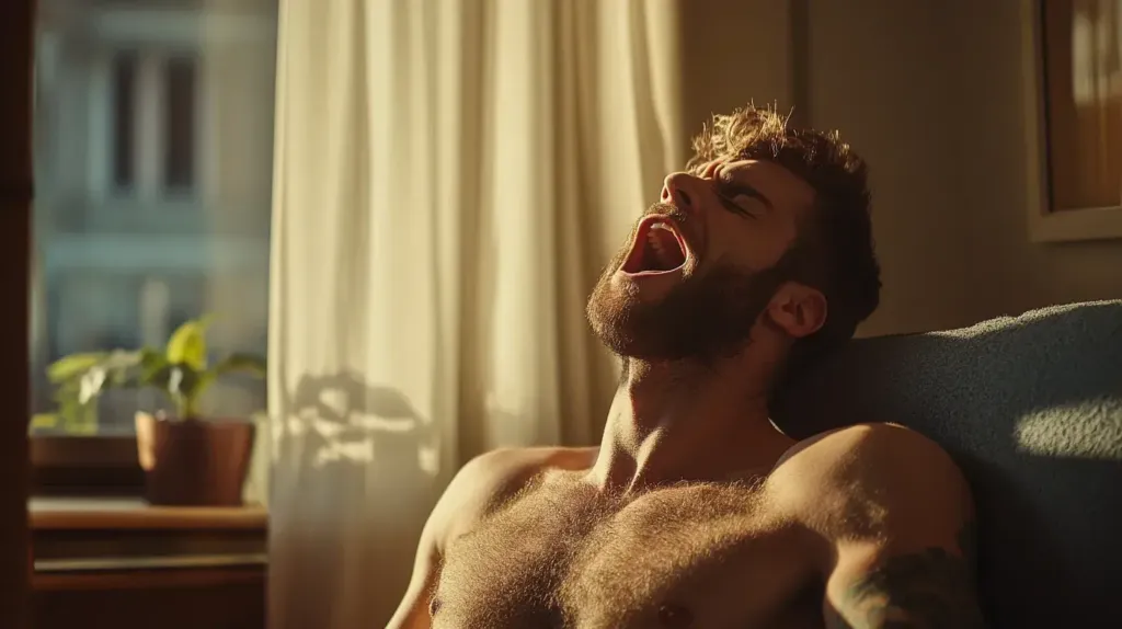 homme en train de bailler 