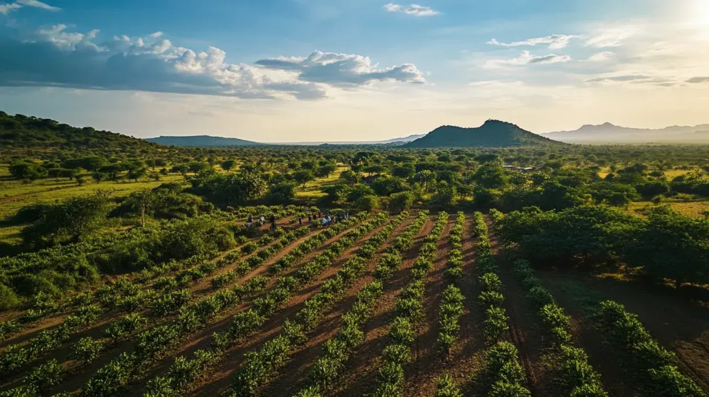 plantation d'arbres de moringa pour faire de la poudre par la suite