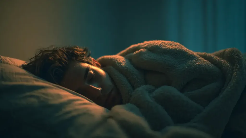 un homme dort paisiblement