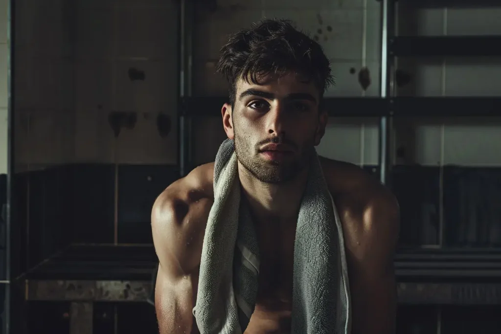 un homme avec une belle peau prend du resvératrol