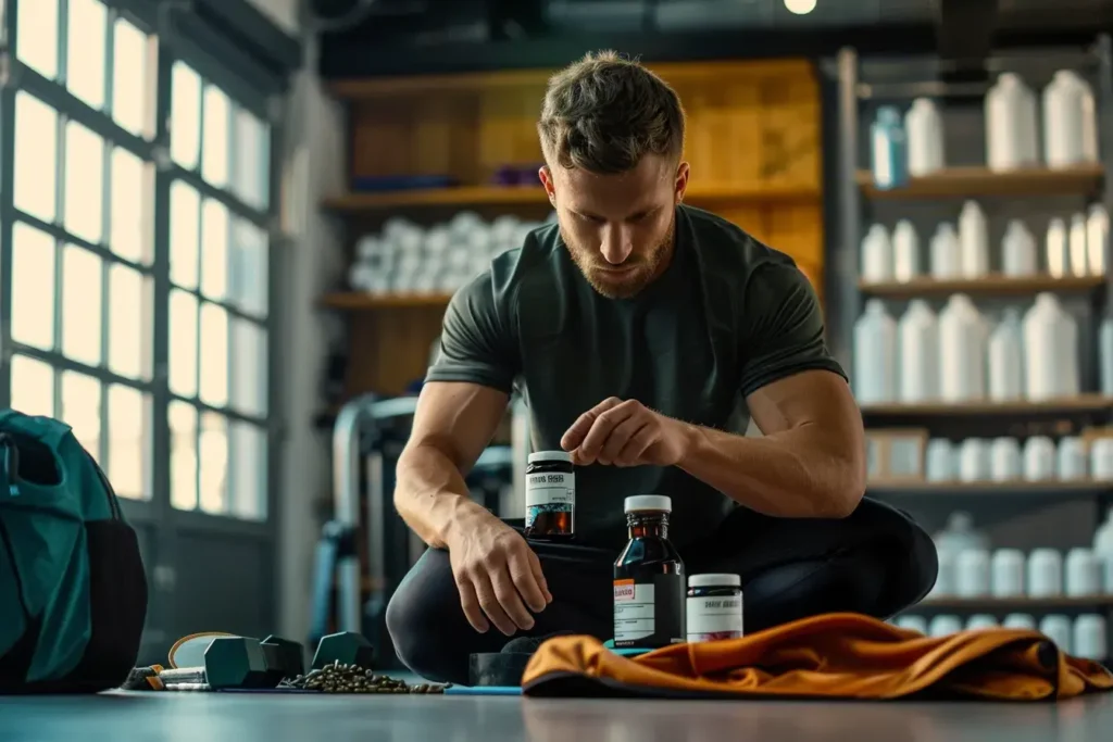 safran complément alimentaire en musculation consommé par un homme