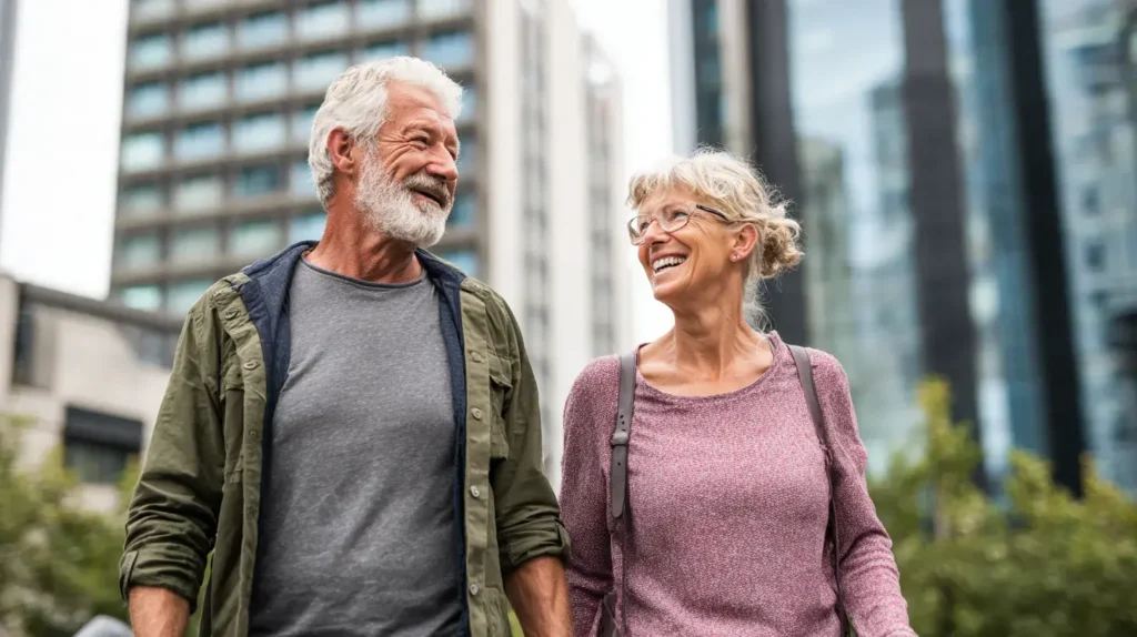 deux personnes agées marchent et se demande Quel est le meilleur complément alimentaire contre l'arthrose ?