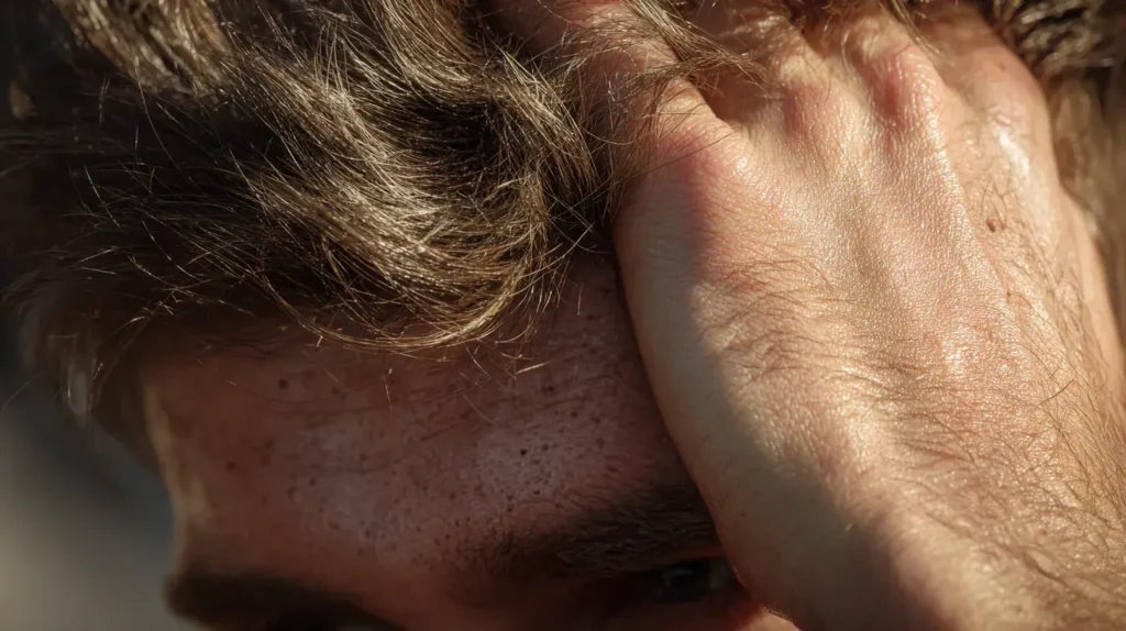 collagène marin pour renforcer les cheveux, on voit un homme qui a des cheveux soignés et renforcés