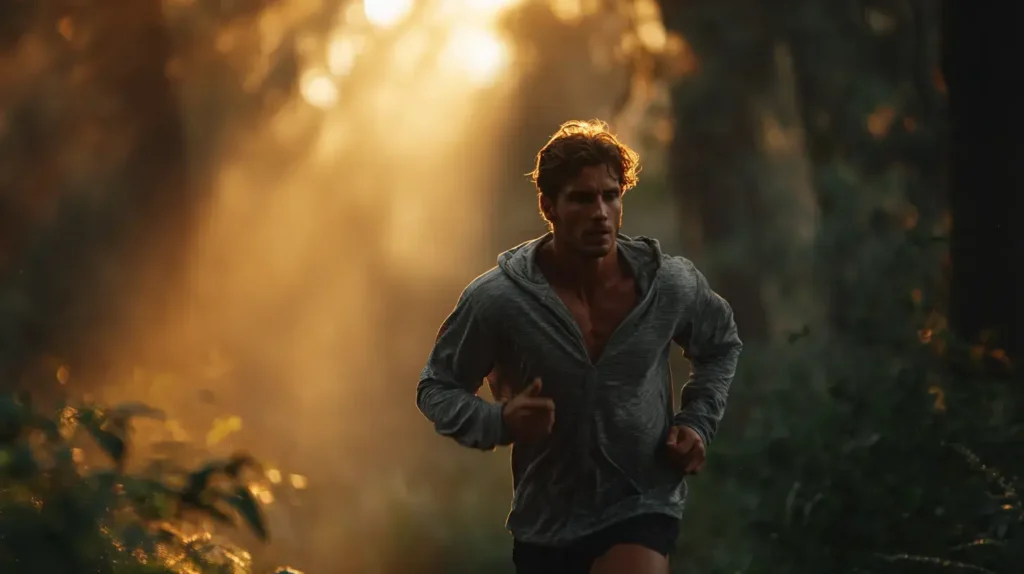 ginkgo biloba anti oxydant, homme qui court, il est en forme  