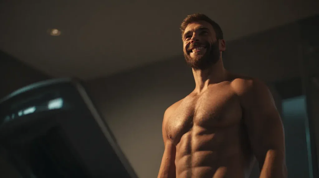 psyllium aide à la perte de poids, on voit un homme qui en a consommé et a perdu du poids grâce à ce complément alimentaire  