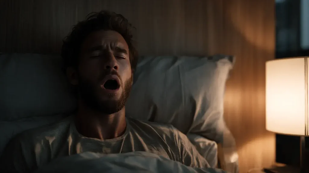 mélatonine horloge interne, homme en train de se réveiller naturellement