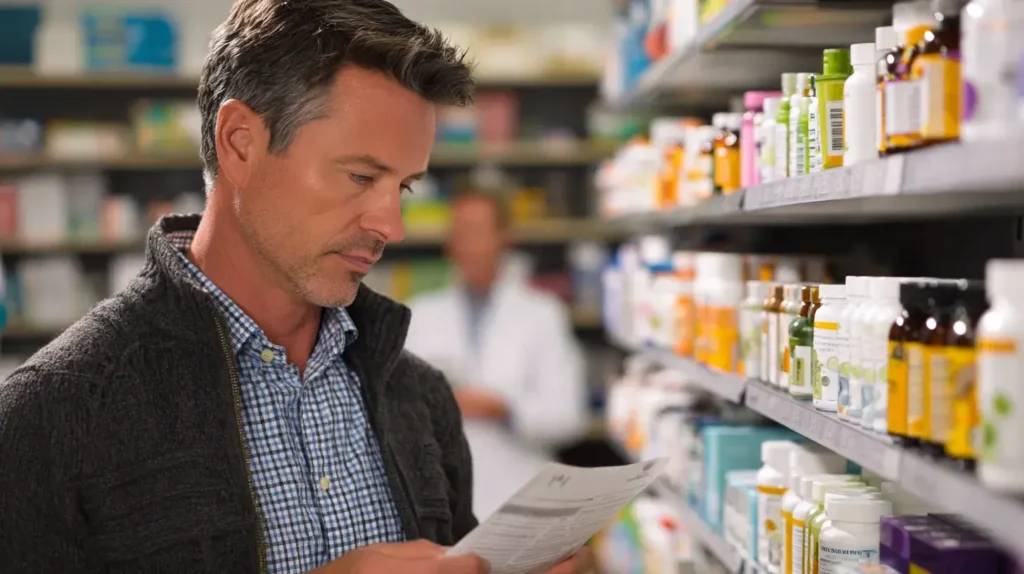 un homme achète du psyllium blond 