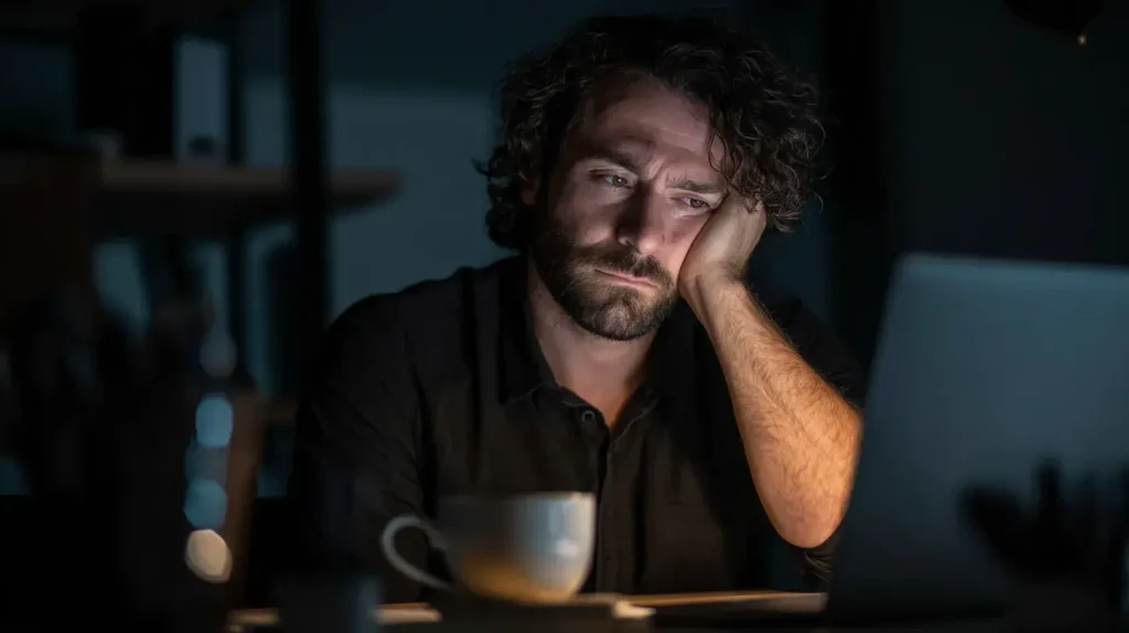 un homme est stressé 