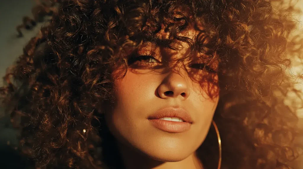 propolis renforce le cuir chevelu, femme avec cheveux soyeux grâce à ce complément alimentaire