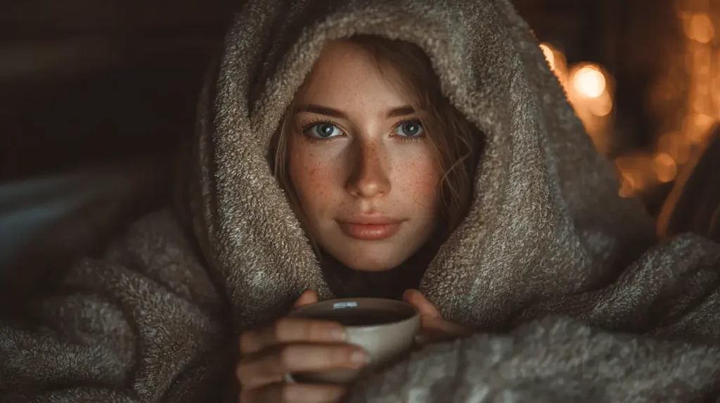 compléments alimentaires dépression contenu dans le pack sérotonine et humeur consommés par une femme qui se sent apaisée et heureuse