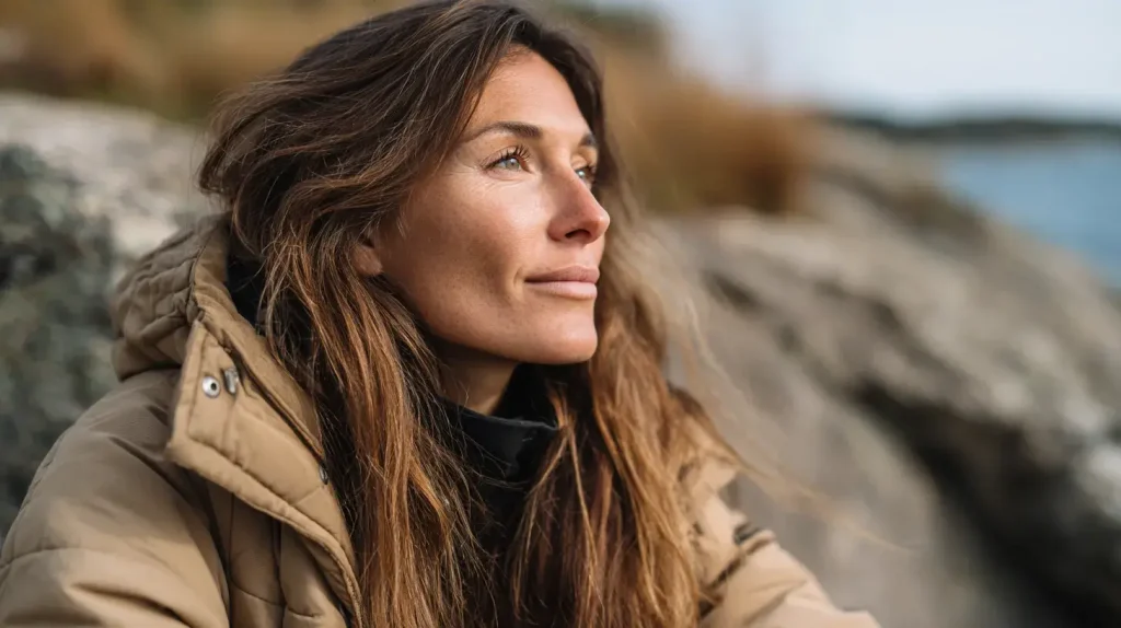 curcumine stress oxydatif : une femme regarde l'océan