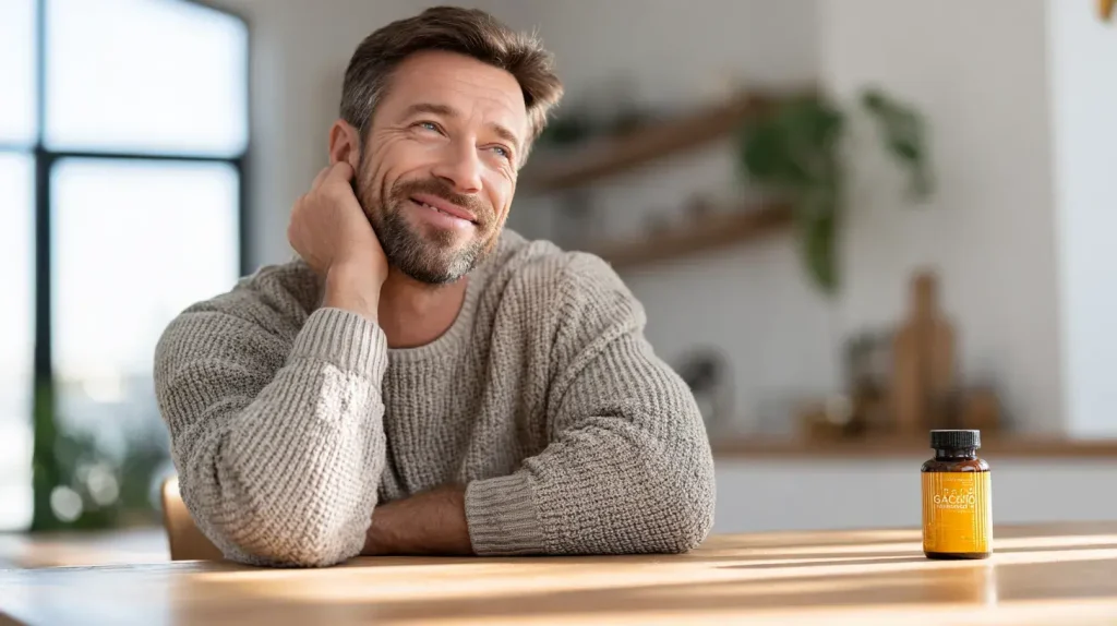 un homme prend de la garcinia cambogia