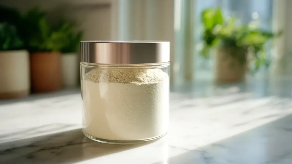 Prise de glutamine sous forme de poudre