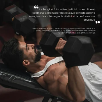 Etude clinique réalisée par nutriforce sur les compléments alimentaire pour le sport et la libido tongkat ali