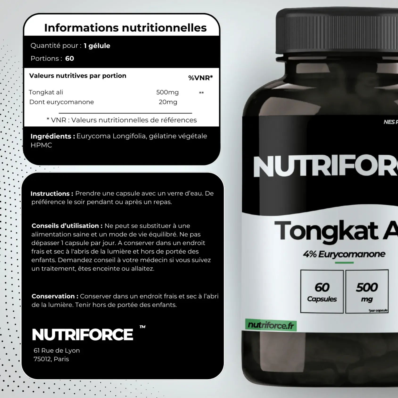 Tongkat ali dose, bienfaits, traçabilité