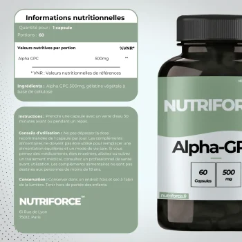 Alpha GPC pour augmenter la testostérone et l'hormone de croissance