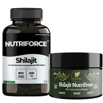 Shilajti de l'himalaya en résine et gélules