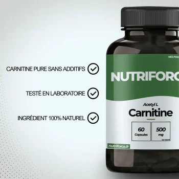 Bienfaits de l'Acetyl-L-carnitine , complément alimentaire pharmaceutique qui a de nombreuses vertus