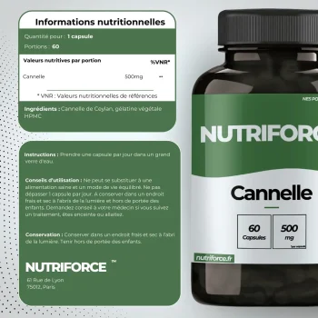 cannelle de ceylan complément alimentaire en capsules