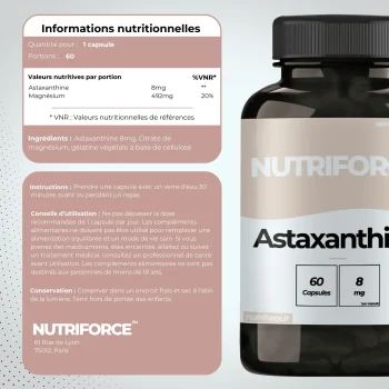 Astaxanthine dose, bienfaits, traçabilité