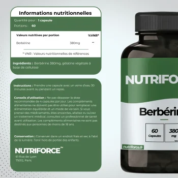 berbérine dose, bienfaits, traçabilité
